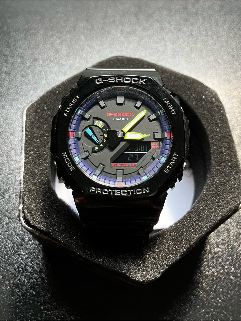 Casio G-Shock Black Watch with Neon Accents